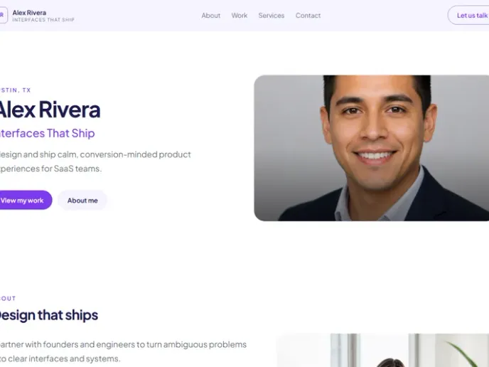 Portfolio Master template preview