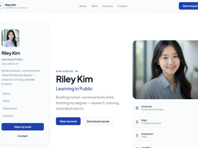 Academic Portfolio template preview